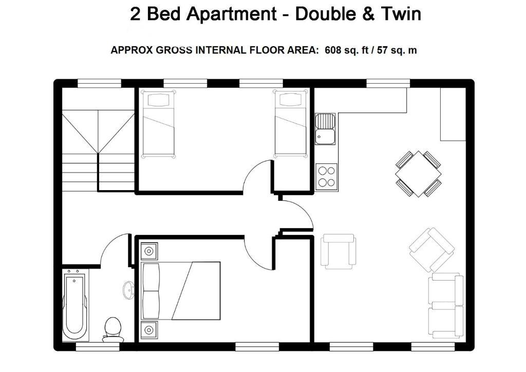 Bristol Serviced Lettings - Beaufort Court Apartment Bilik gambar